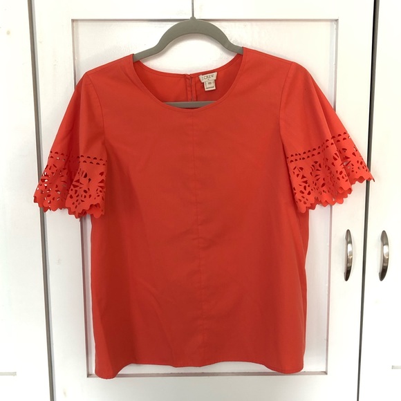 J. Crew Tops - J. Crew Flutter Sleeve Cutout Blouse
